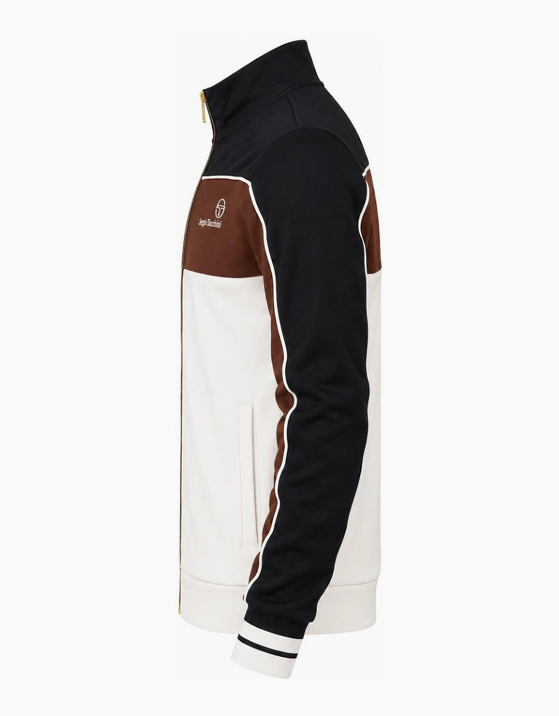 Sergio Tacchini Spiga Track Top Jacket Black/Potting Soil/Gardenia