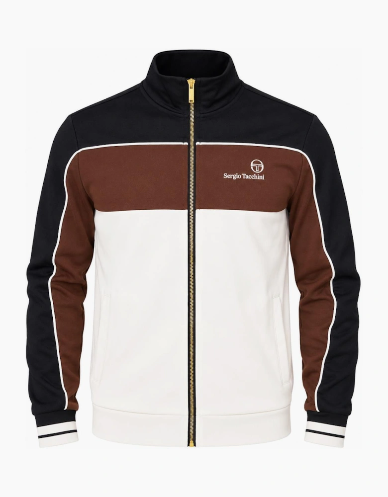 Sergio Tacchini Spiga Track Top Jacket Black/Potting Soil/Gardenia