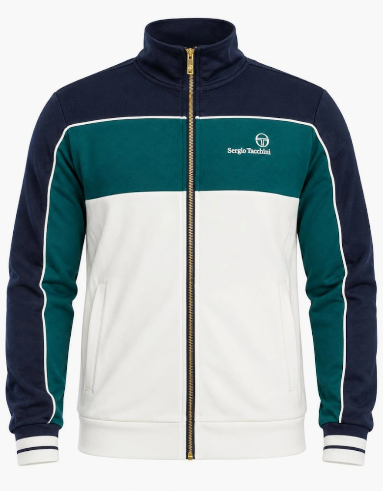Sergio Tacchini Spiga Track Top Jacket Maritime Blue/Deep Teal/Gardenia