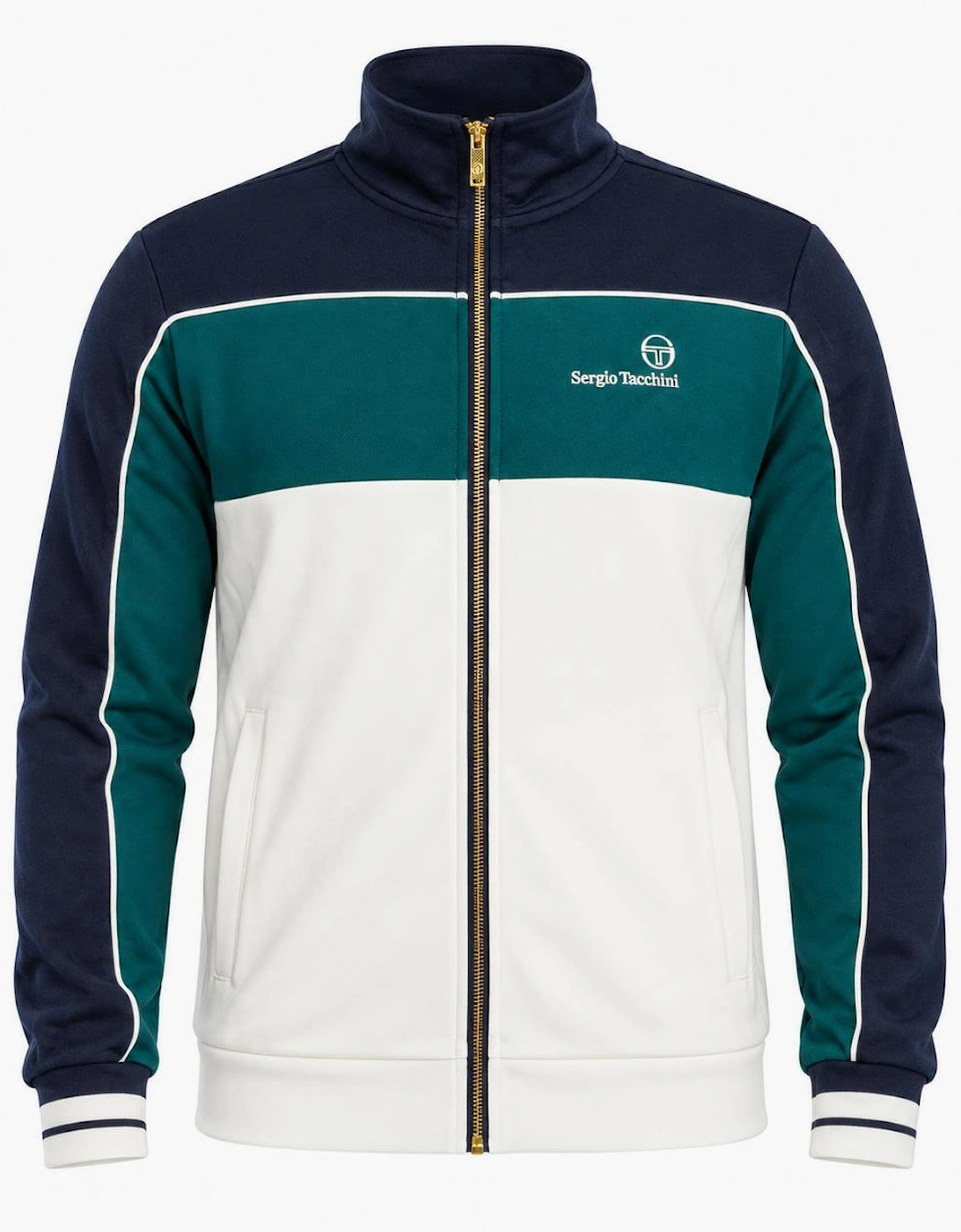 Sergio Tacchini Spiga Track Top Jacket Maritime Blue/Deep Teal/Gardenia