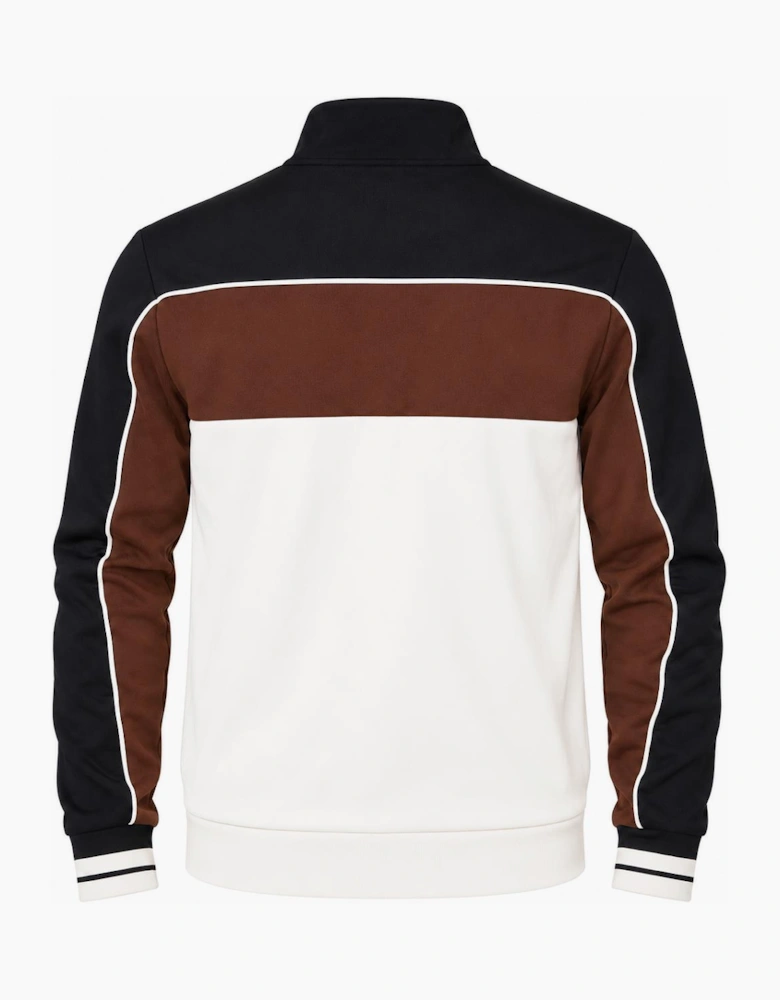 Sergio Tacchini Spiga Track Top Jacket Black/Potting Soil/Gardenia