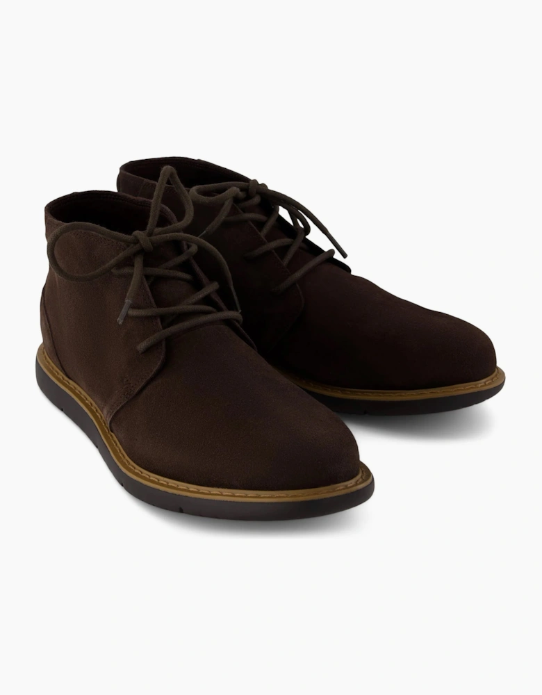 Toms Navi Lace Up Chukka boot Lightweight Outsole Chocolate Brown