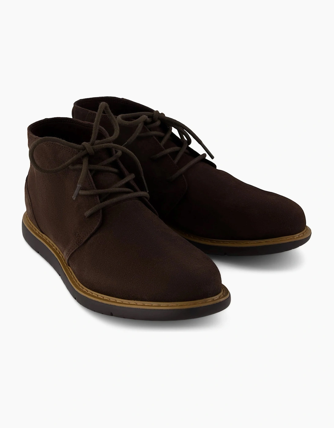 Toms Navi Lace Up Chukka boot Lightweight Outsole Chocolate Brown