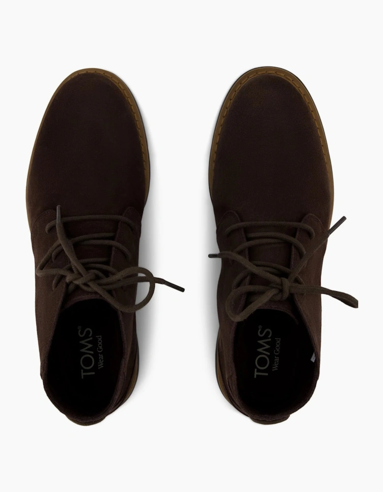Toms Navi Lace Up Chukka boot Lightweight Outsole Chocolate Brown