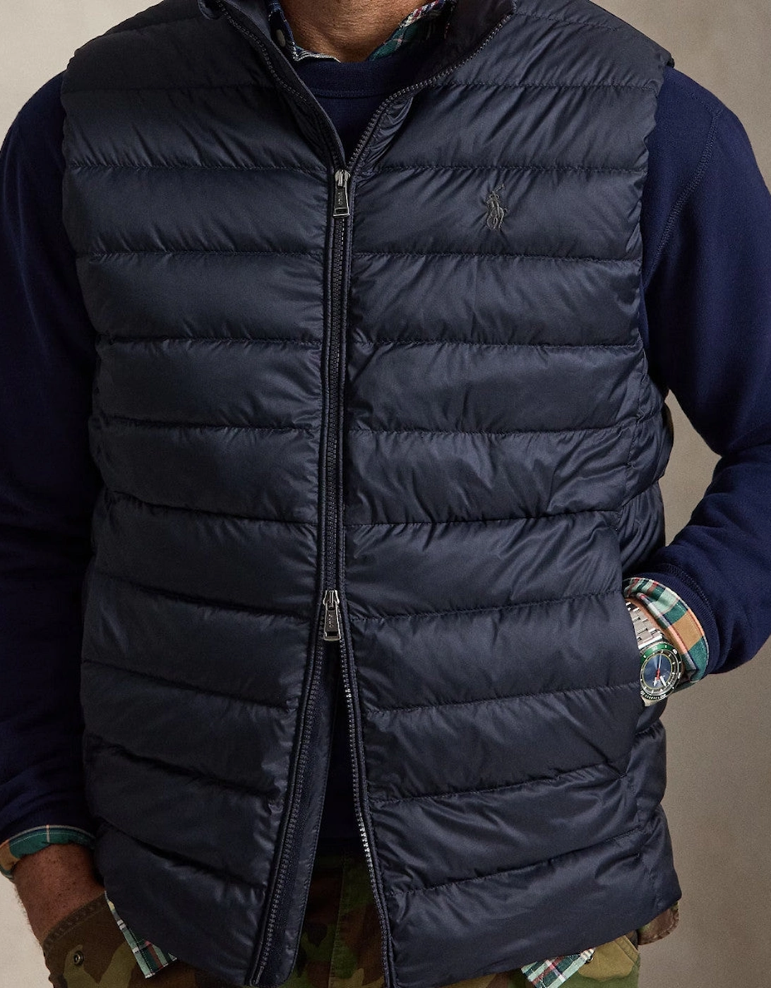 Polo Ralph Lauren Woven Puffer Gilet 002 Collection Navy