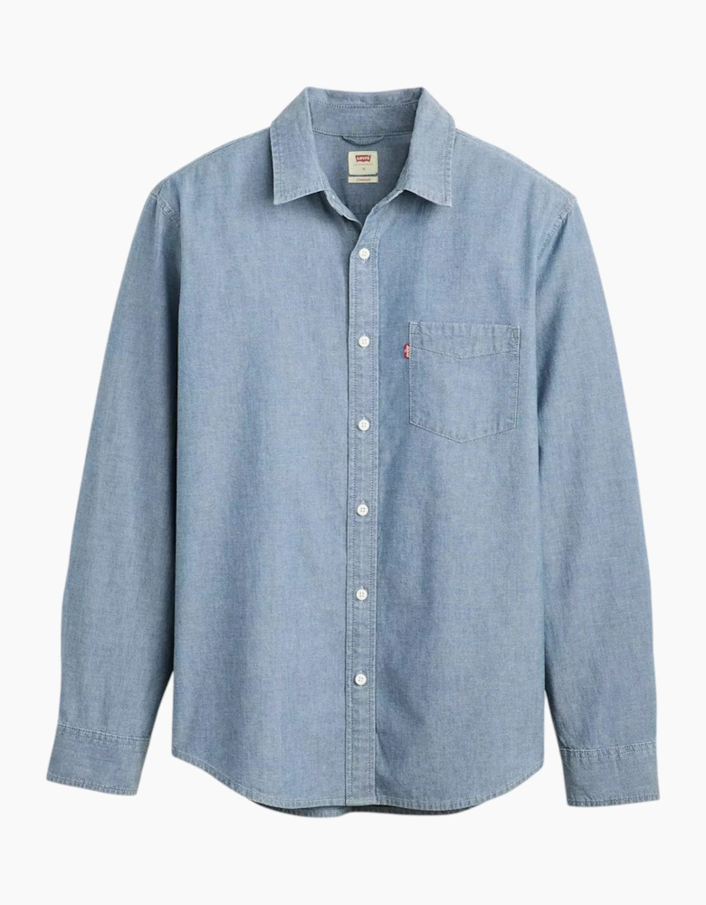 LEVIS Mens Shirts Casual Cotton Plain Summer Shirt