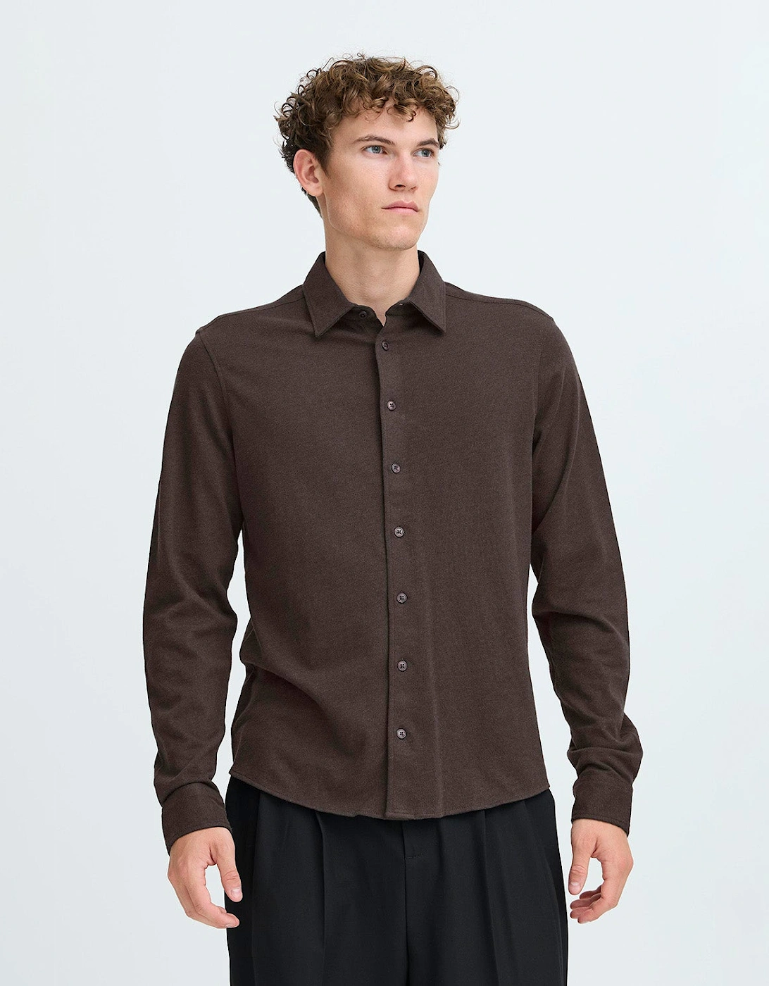 Casual Friday Farkan Stretch Jersey Slim Fit Shirt