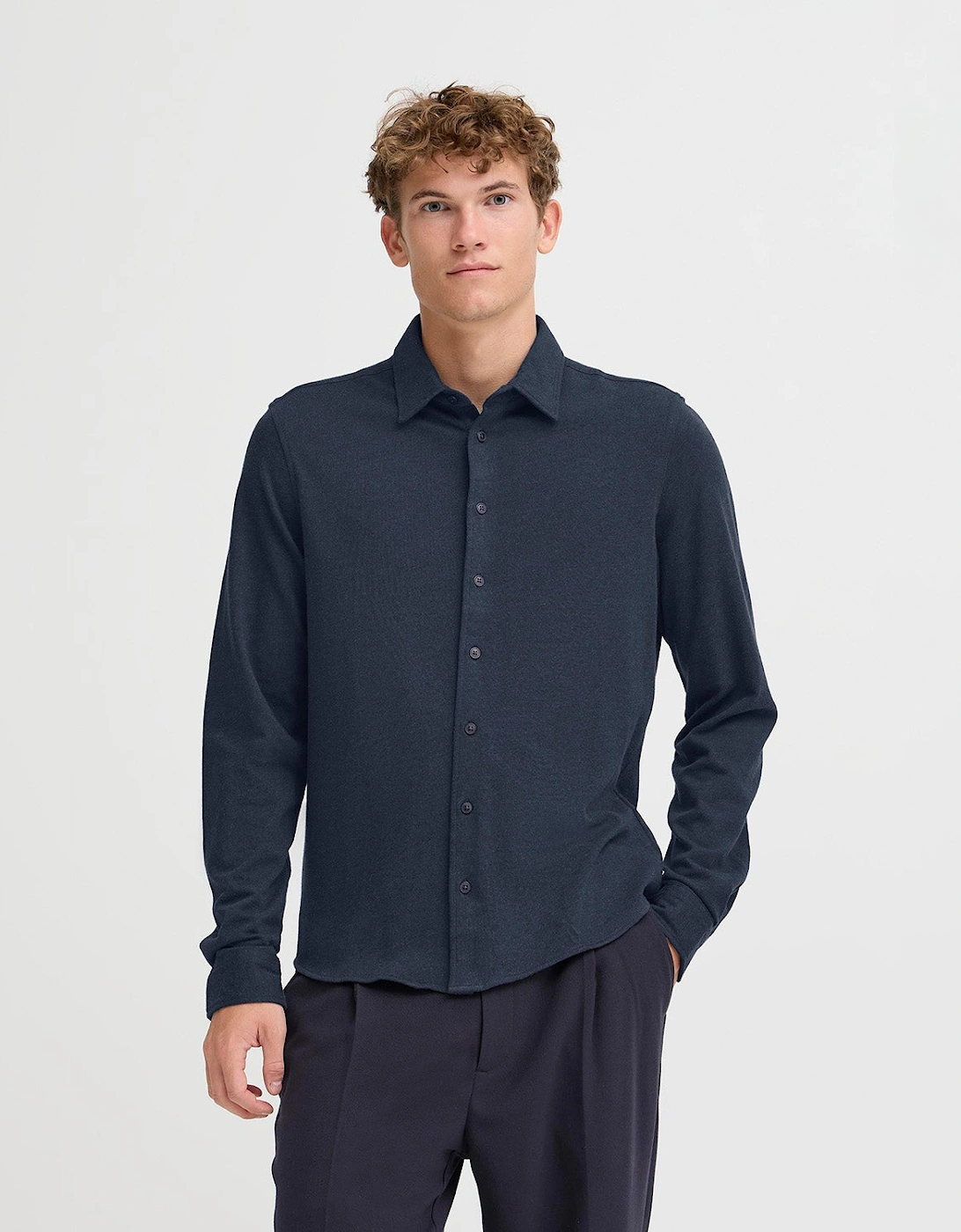 Casual Friday Farkan Stretch Jersey Slim Fit Shirt