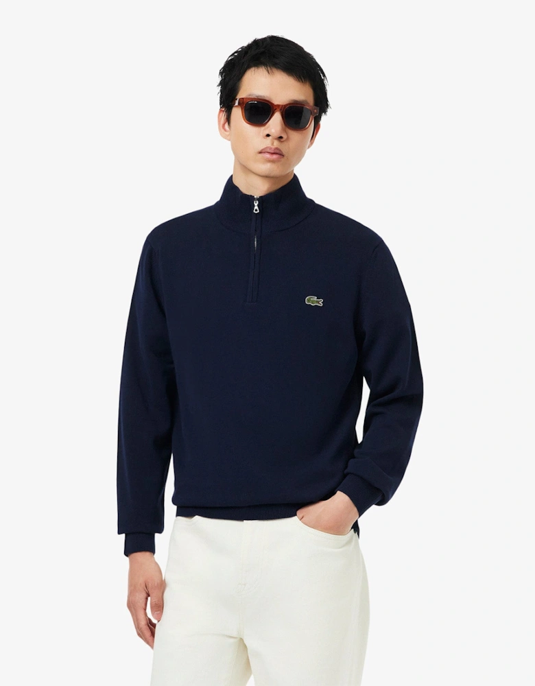 Lacoste AH1980 Quarter Zip Cotton Knit