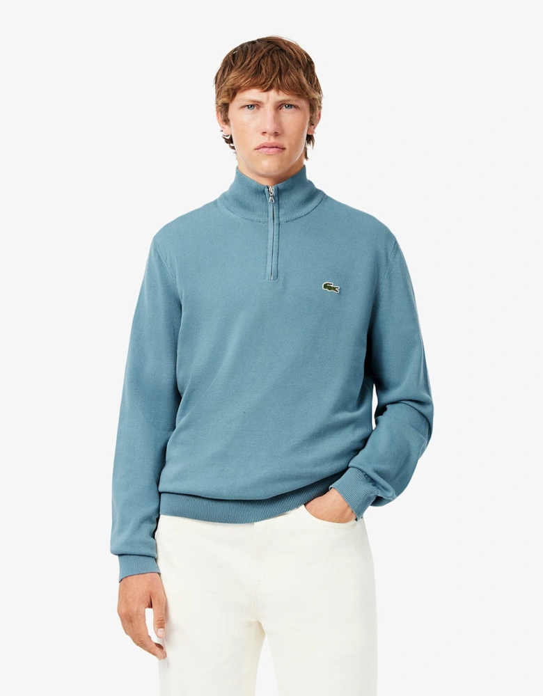 Lacoste AH1980 Quarter Zip Cotton Knit