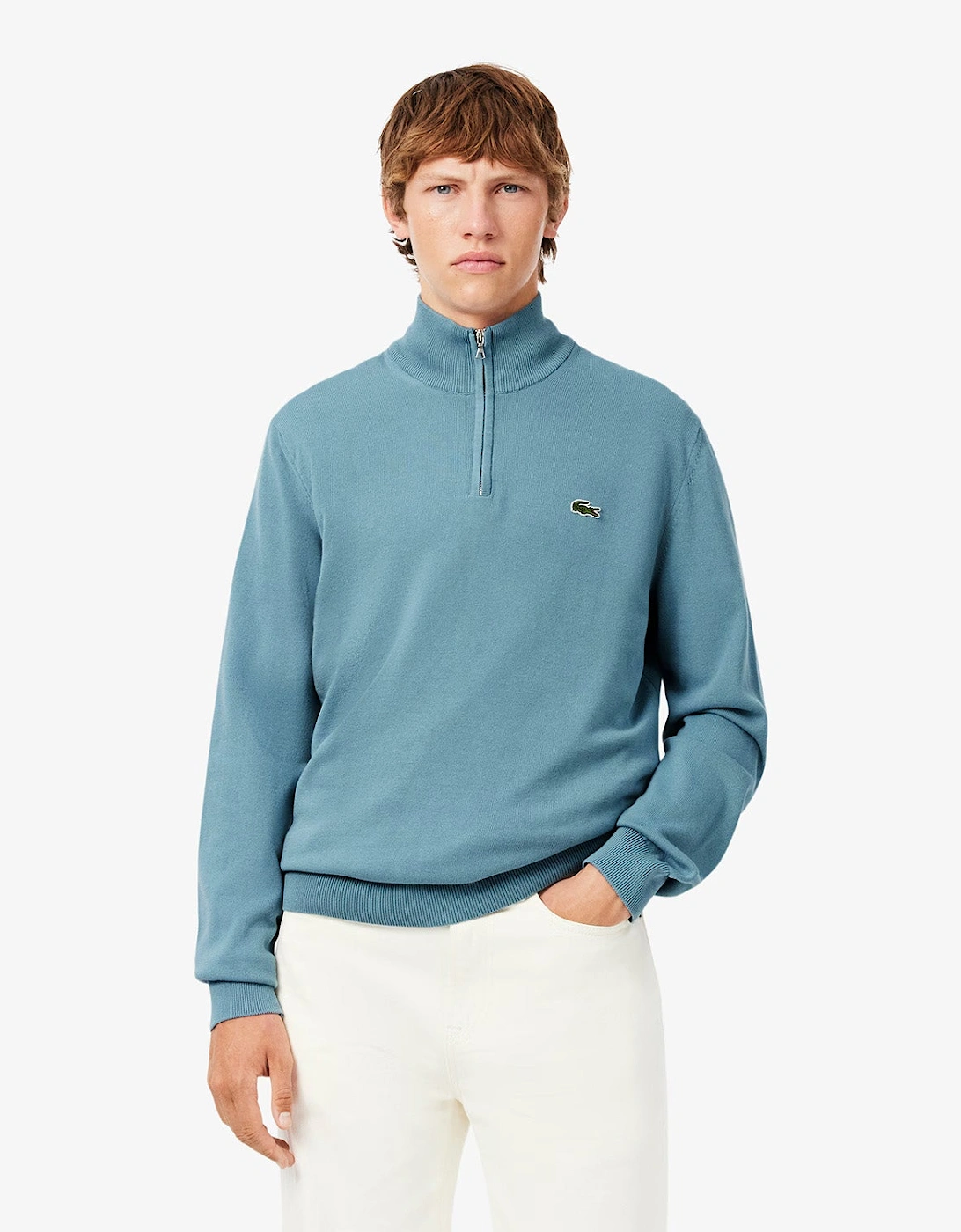 Lacoste AH1980 Quarter Zip Cotton Knit