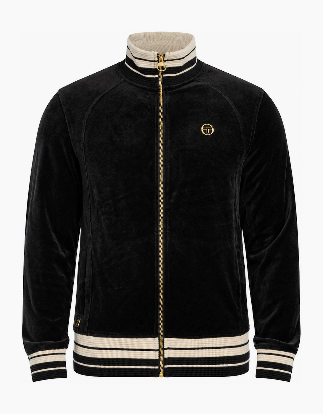 Sergio Tacchini Lazzari Velour Track Top Jacket Black