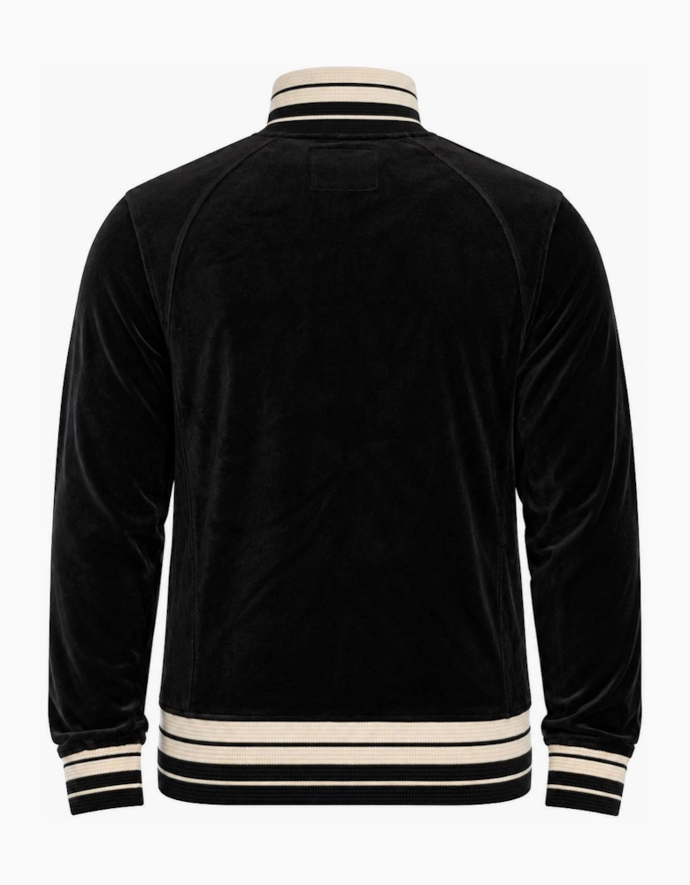 Sergio Tacchini Lazzari Velour Track Top Jacket Black