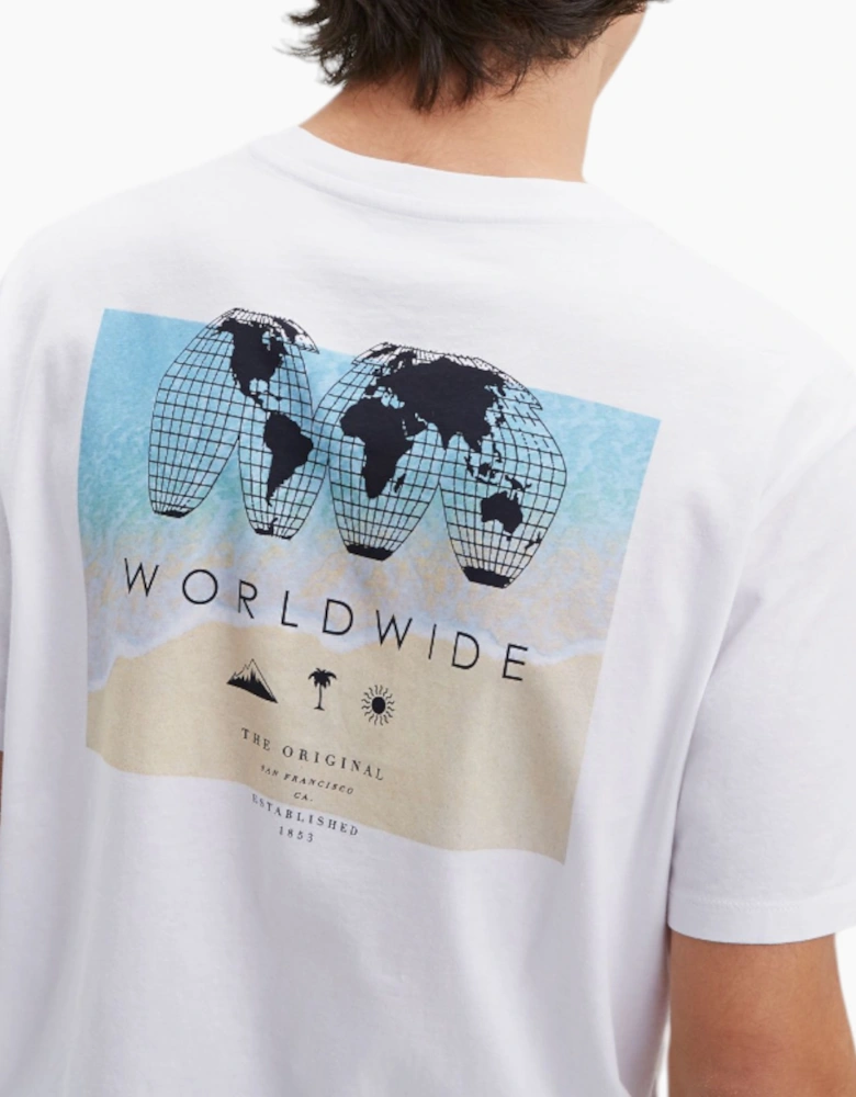 Levis Mens T Shirt Casual Cotton Summer Graphic T Shirt Crew Neck Pullover White
