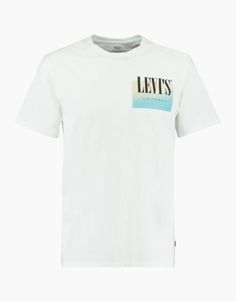 Levis Mens T Shirt Casual Cotton Summer Graphic T Shirt Crew Neck Pullover White