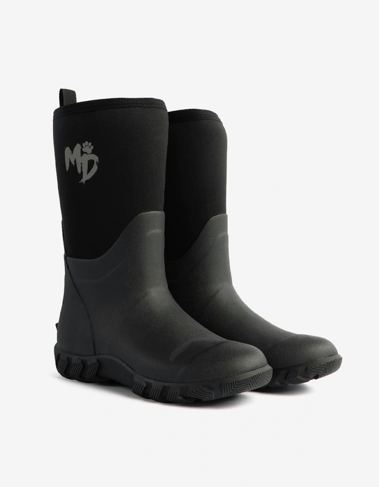 Mud Dogs RUTLAND MID Unisex Neoprene Wellies Black