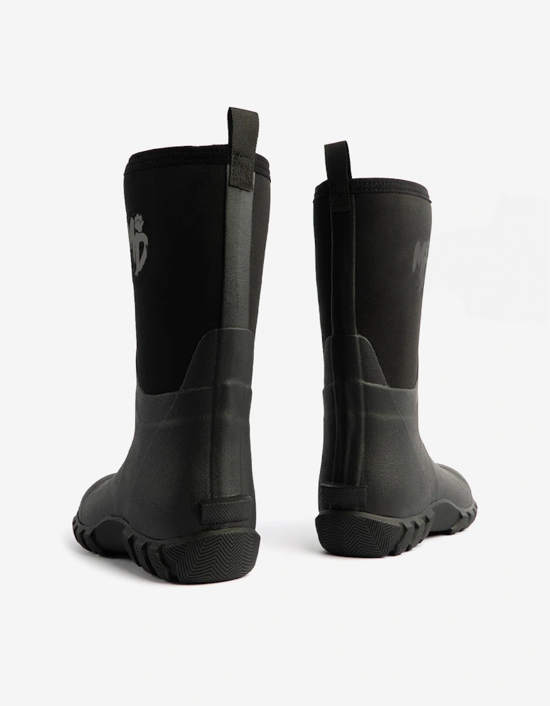 Mud Dogs RUTLAND MID Unisex Neoprene Wellies Black