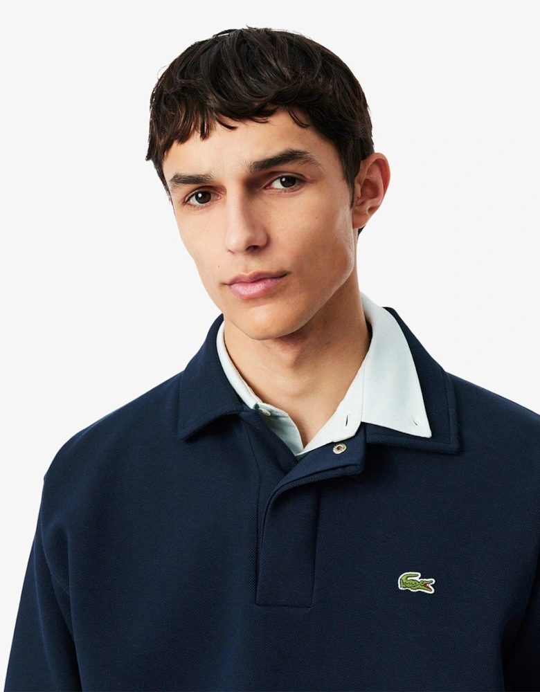 Lacoste SH9450 Polo Collar Piqué Sweatshirt