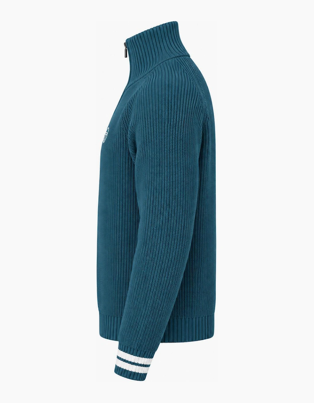 Sergio Tacchini Toledo 1/4 Zip Knitted Jumper Deep Teal/Gardenia