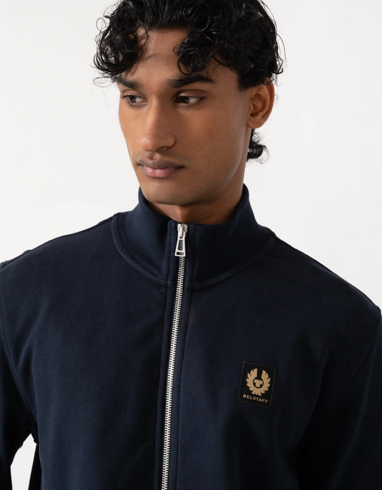 Belstaff Mens Logo Full Zip Sweatshirt - Dark Ink