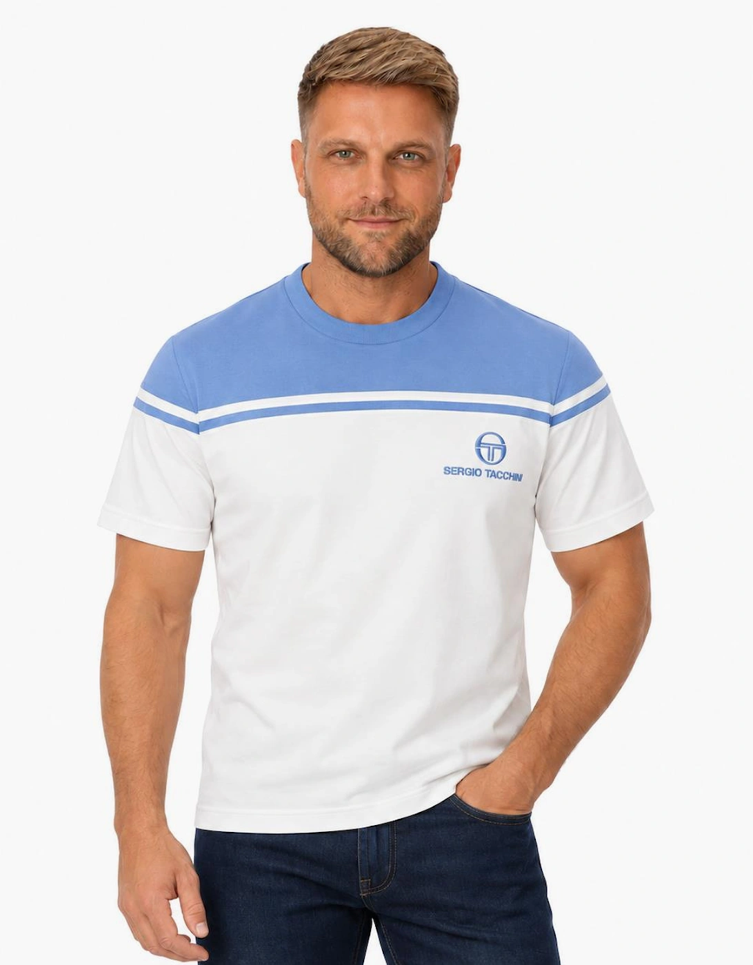 Sergio Tacchini New Young Line T-Shirt Country Blue/Gardenia