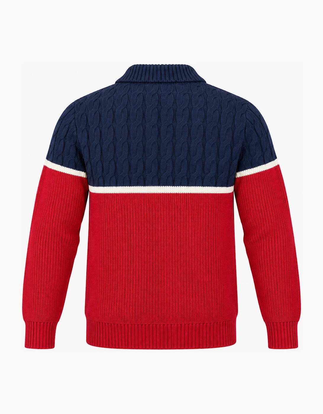 Sergio Tacchini Corte Knitted Cardigan Maritime Blue/Gardenia/Merlot