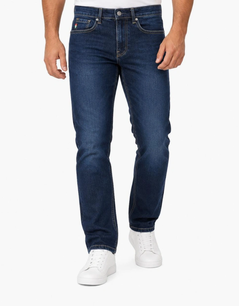 Sergio Tacchini Forza Straight Fit Jeans Indigo Wash