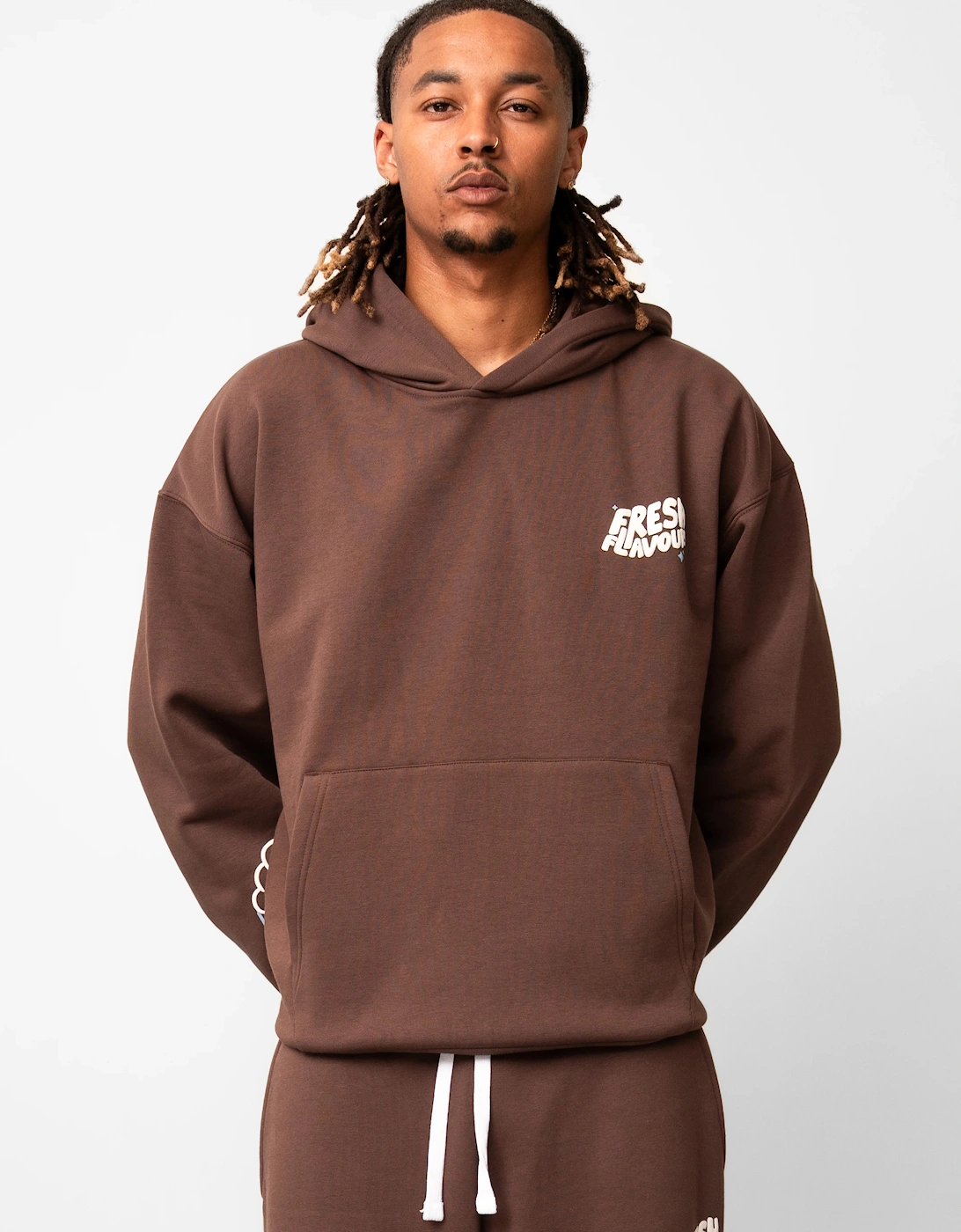 Fresh Flavours Logo Hoodie - Brown