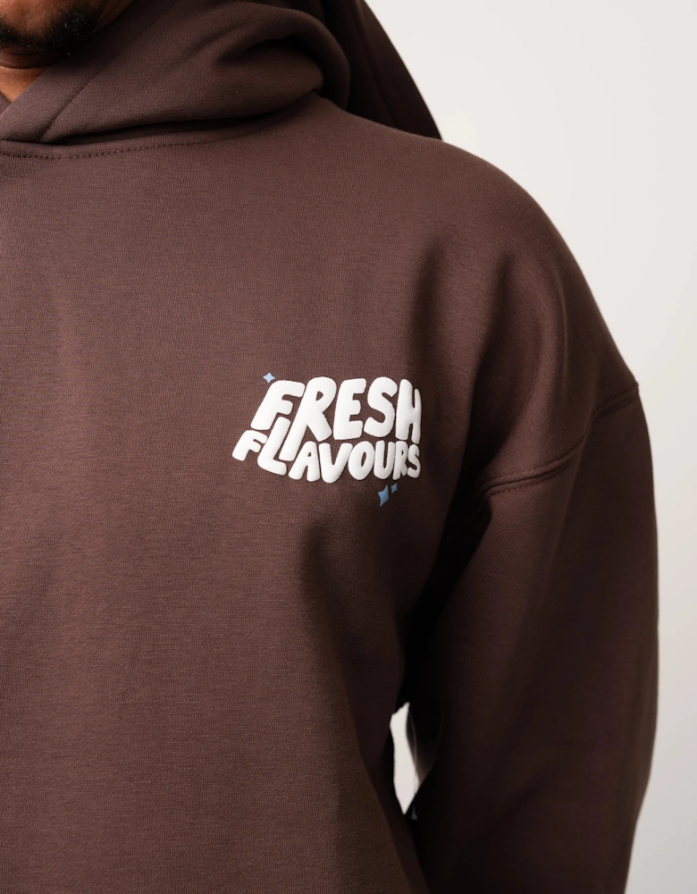 Fresh Flavours Logo Hoodie - Brown