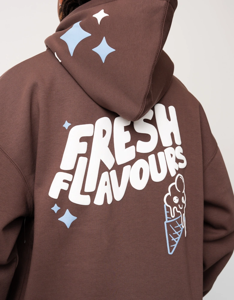 Fresh Flavours Logo Hoodie - Brown