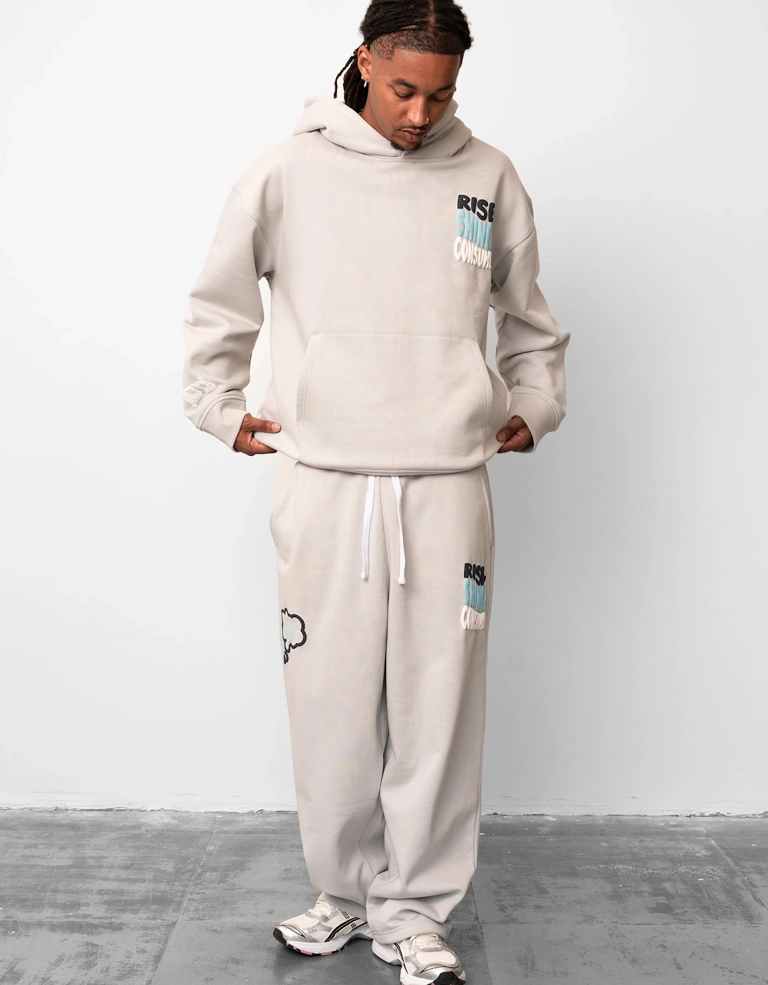 Fresh Flavours Rise Hoodie - Light Grey