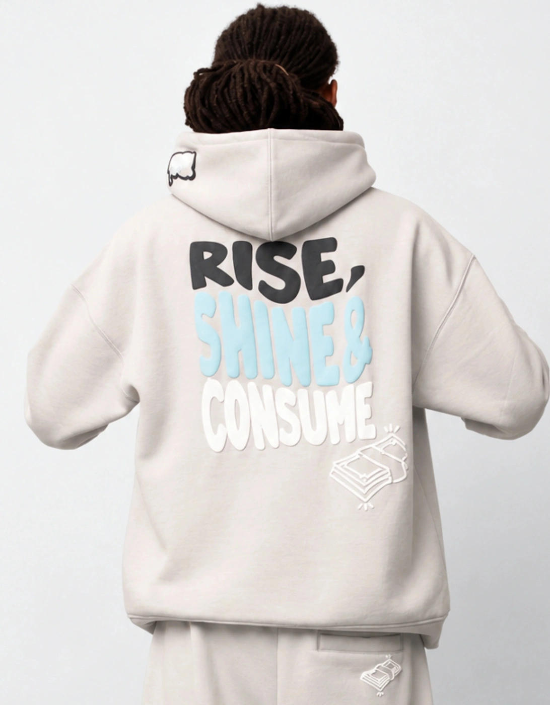 Fresh Flavours Rise Hoodie - Light Grey