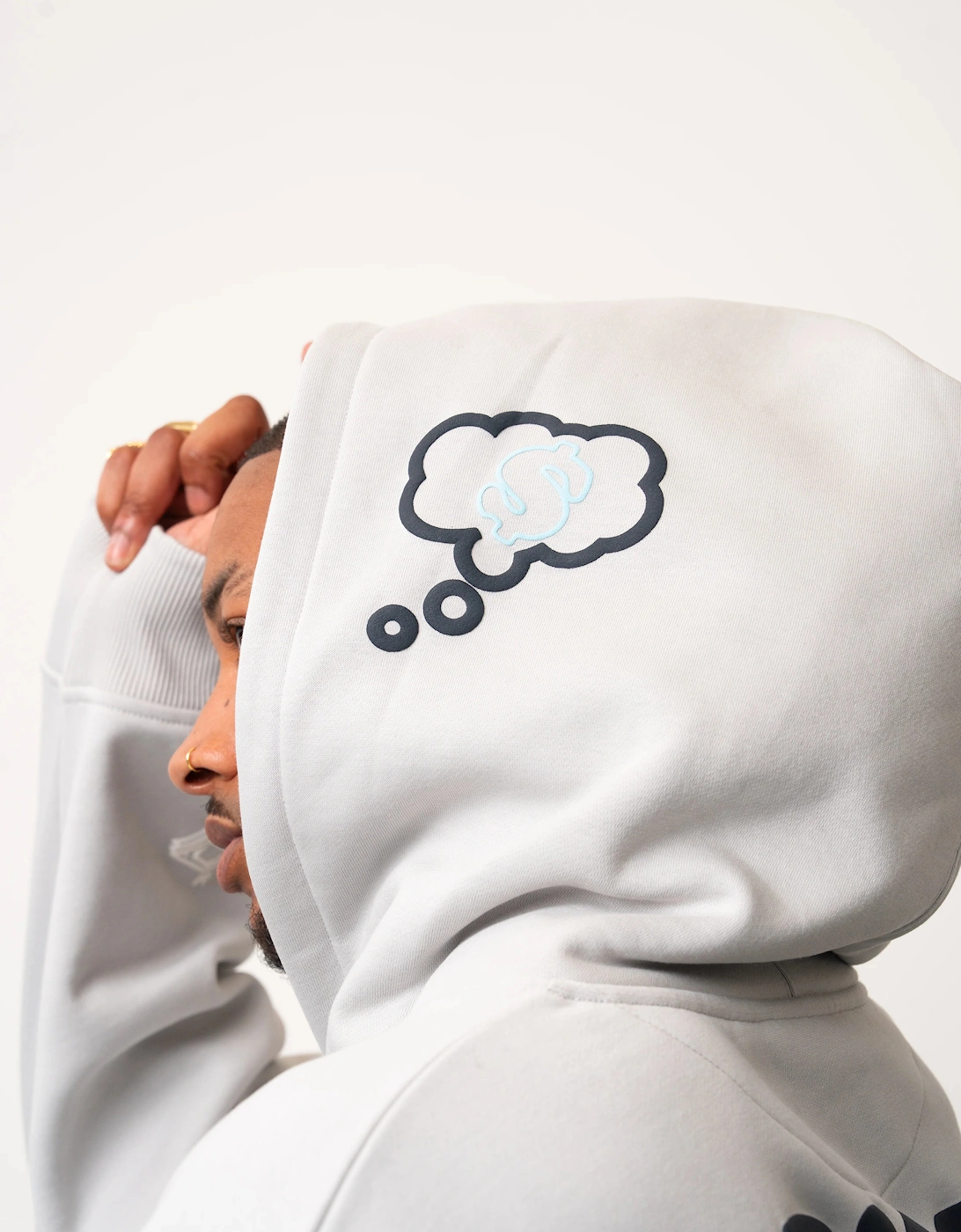 Fresh Flavours Rise Hoodie - Light Grey