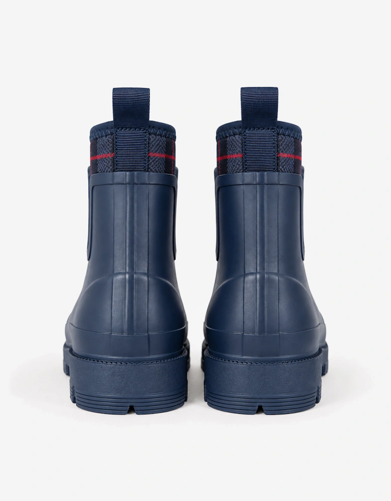 Mud Dogs BROOKE Womens Ankle Neoprene Wellies Blue Check