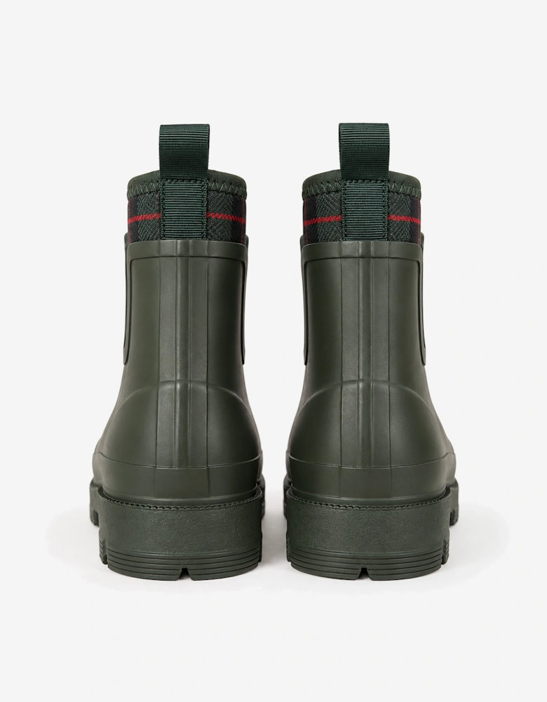 Mud Dogs BROOKE Womens Ankle Neoprene Wellies Green Check