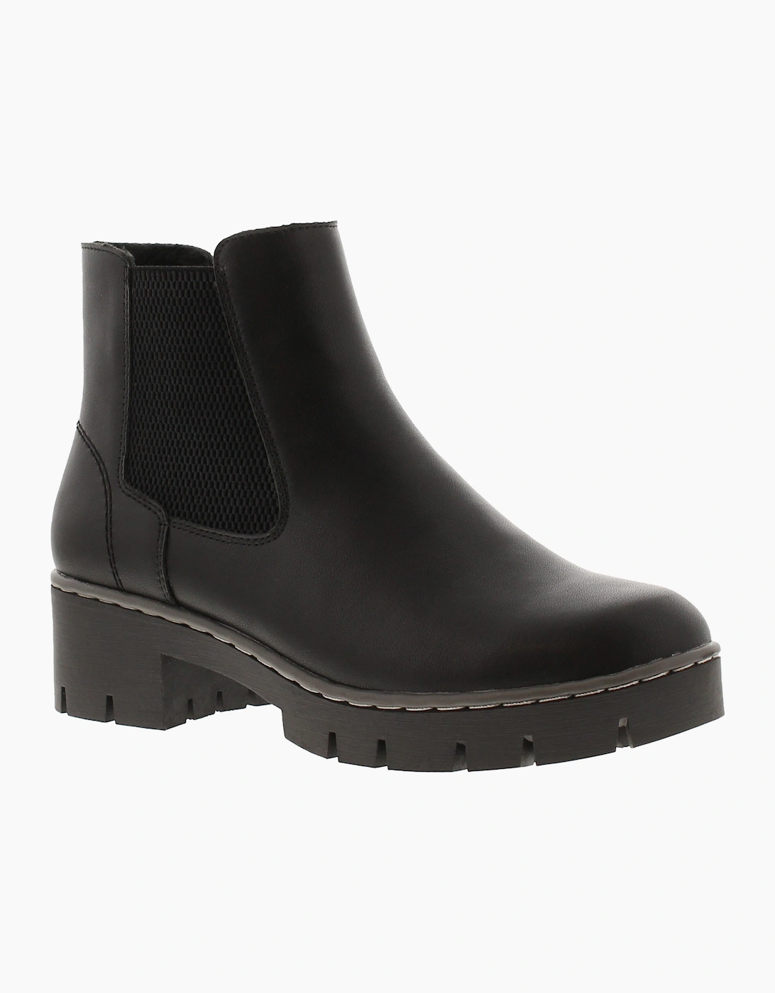 Platino Womens Ankle Boots Morgan Zip Fastening black UK Size