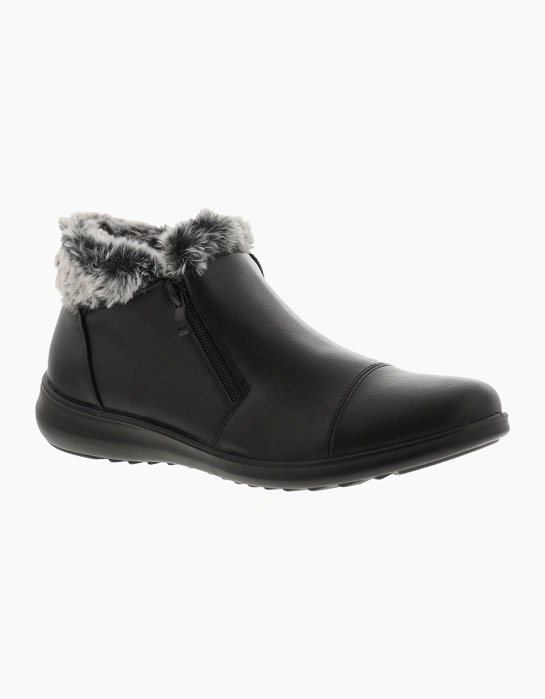 Strollers Womens Ankle Boots Sandra Dual Zip Fastening black UK Size