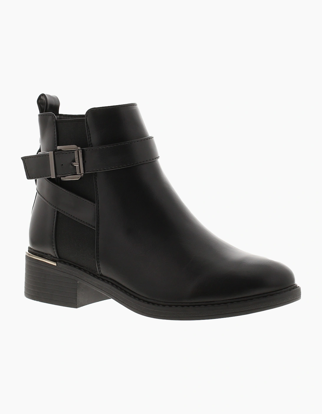 Platino Womens Ankle Boots Selena Zip Fastening black UK Size