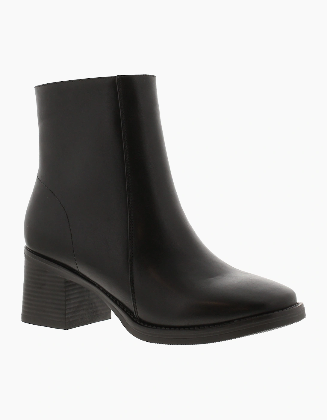Platino Womens Ankle Boots Sasha Zip Fastening black UK Size