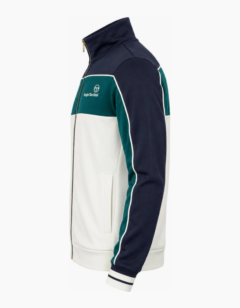 Sergio Tacchini Spiga Track Top Jacket Maritime Blue/Deep Teal/Gardenia