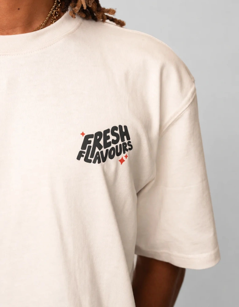 Fresh Flavours Deli Club T-Shirt - Ecru