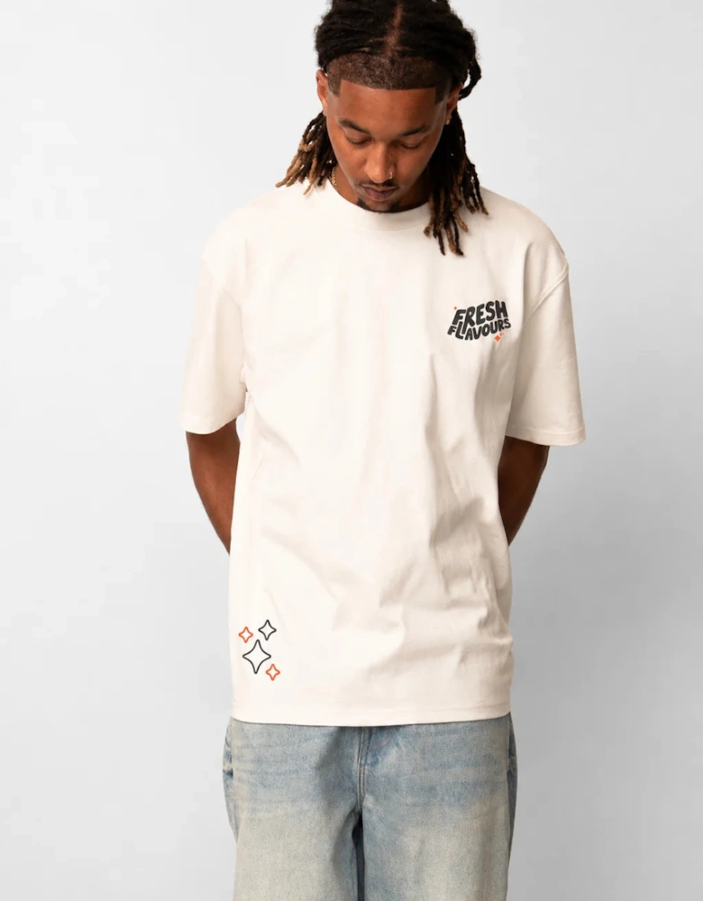 Fresh Flavours Deli Club T-Shirt - Ecru