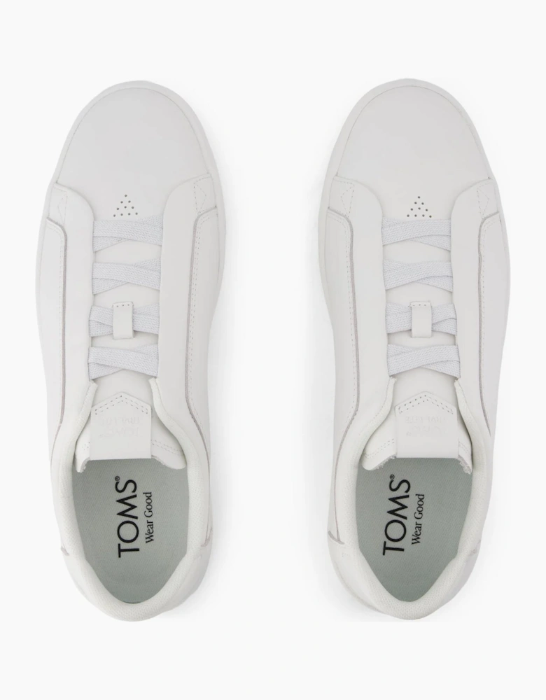 Toms TRVL Lite Miles Slip On Leather Sneaker WHITE