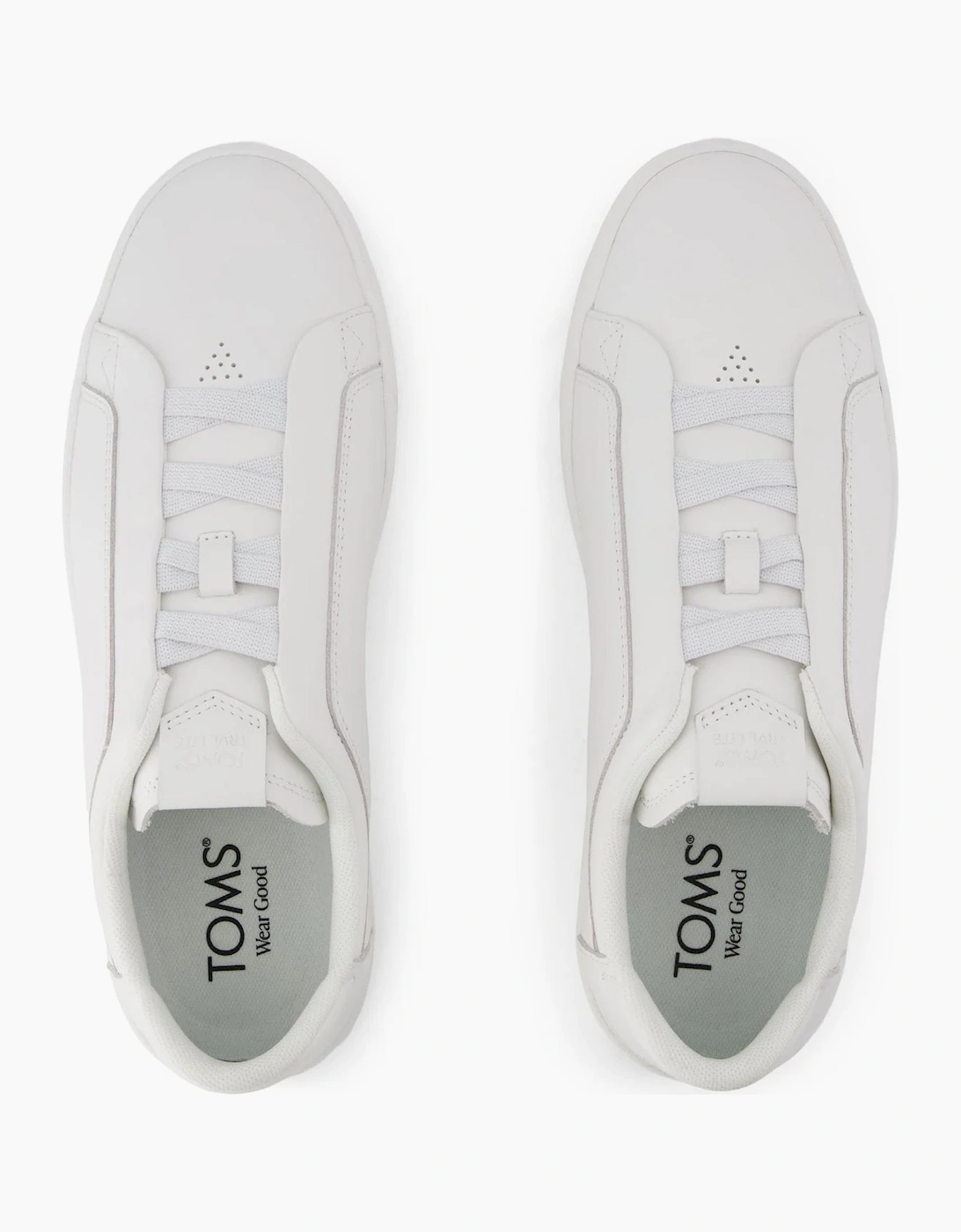 Toms TRVL Lite Miles Slip On Leather Sneaker WHITE