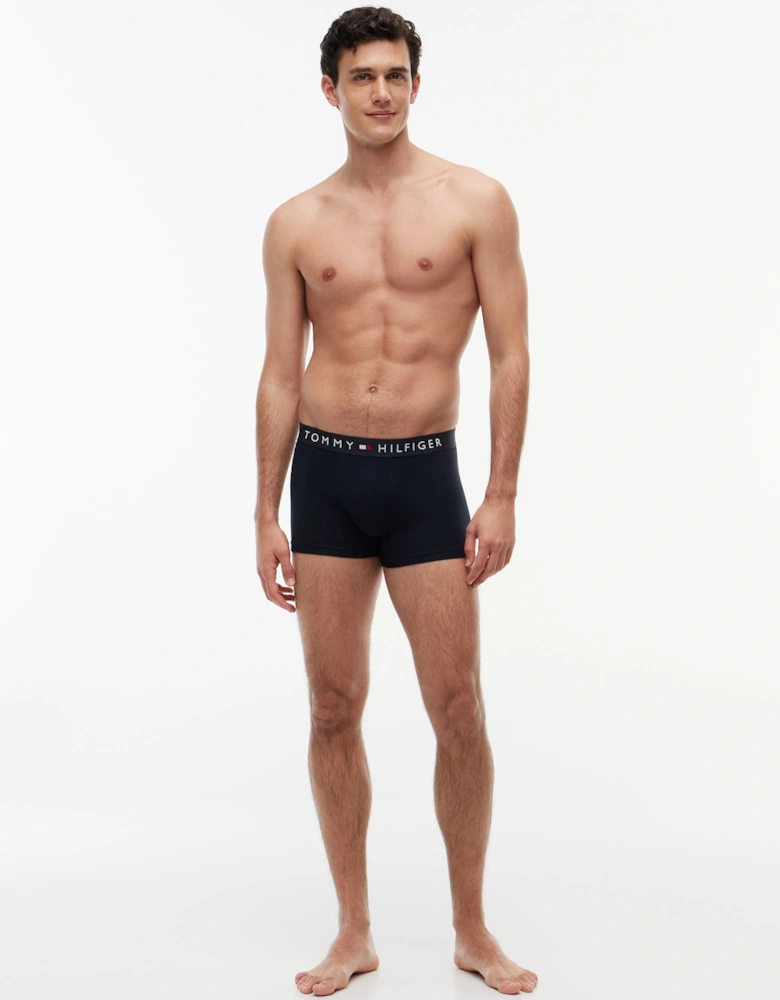 Tommy Hilfiger 3-Pack TH Original Logo Stretch Cotton Trunks - Desert Sky/Desert Sky/Desert Sky