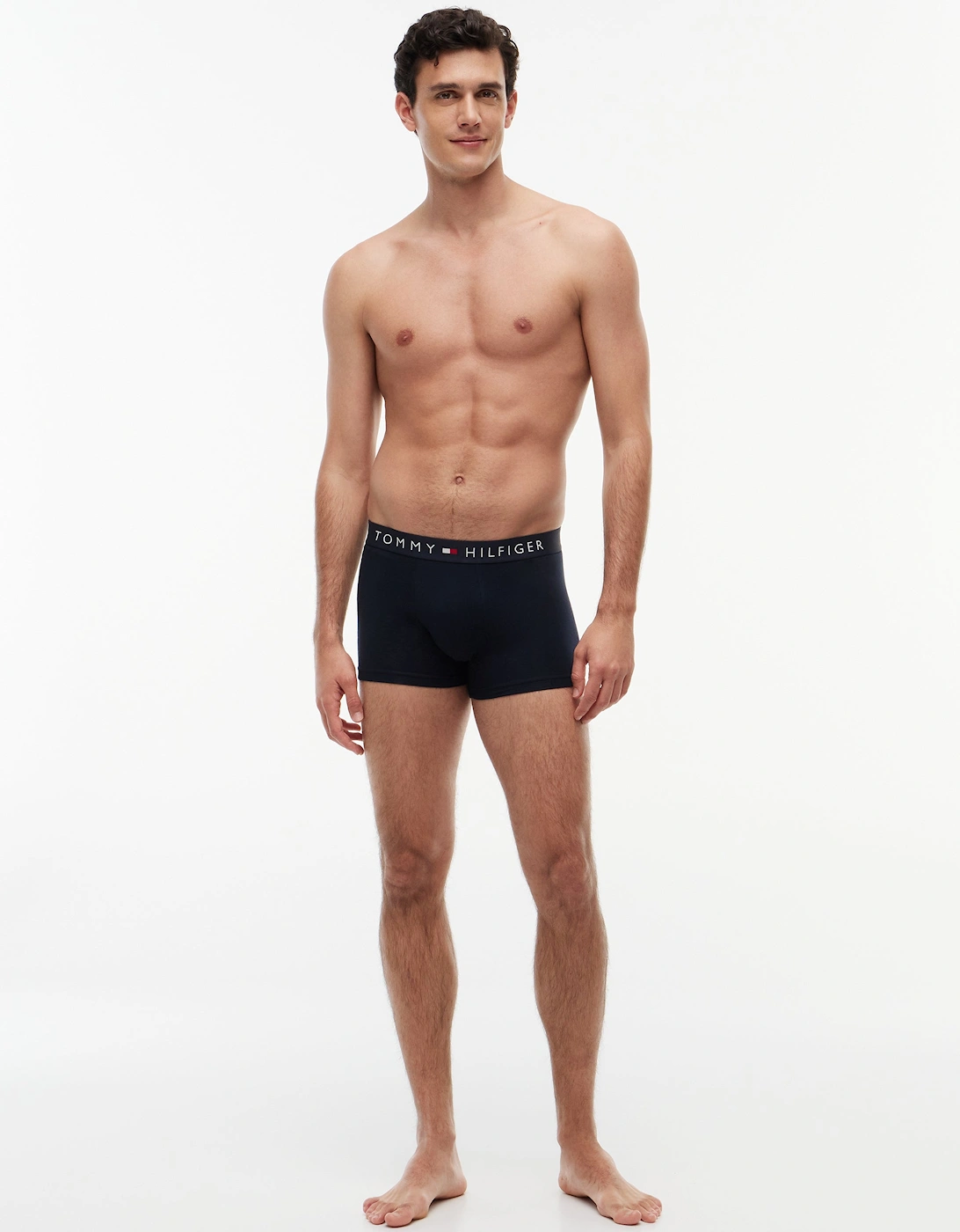 Tommy Hilfiger 3-Pack TH Original Logo Stretch Cotton Trunks - Desert Sky/Desert Sky/Desert Sky
