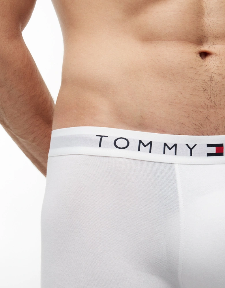 Tommy Hilfiger 3 Pack Waistband Mens Trunks - Grey Heather/White/Desert Sky