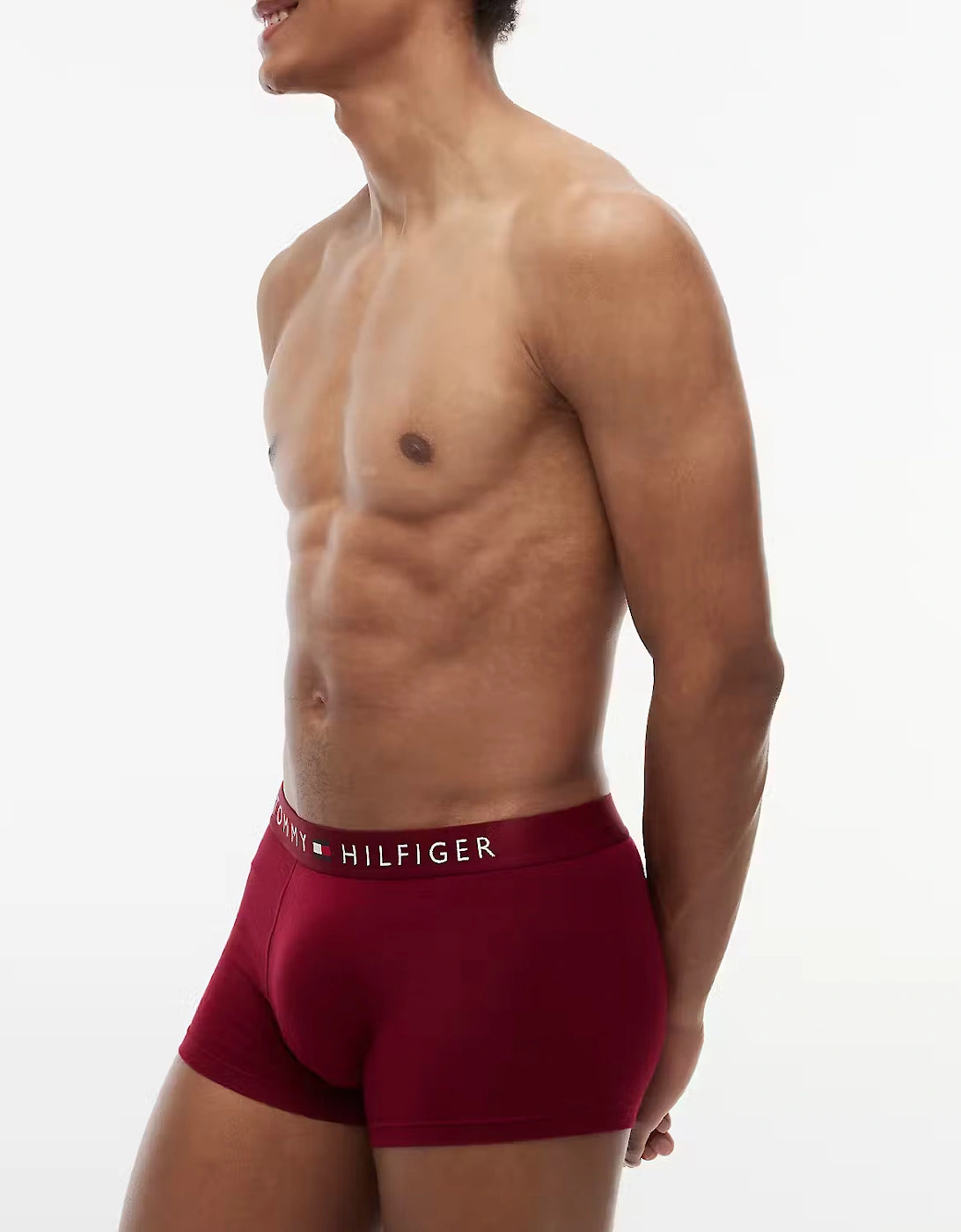 Tommy Hilfiger 3 Pack Waistband Mens Trunks - Desert Sky/White/Rouge
