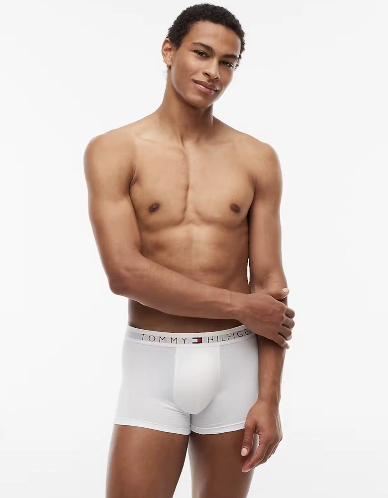 Tommy Hilfiger 3 Pack Waistband Mens Trunks - Desert Sky/White/Rouge