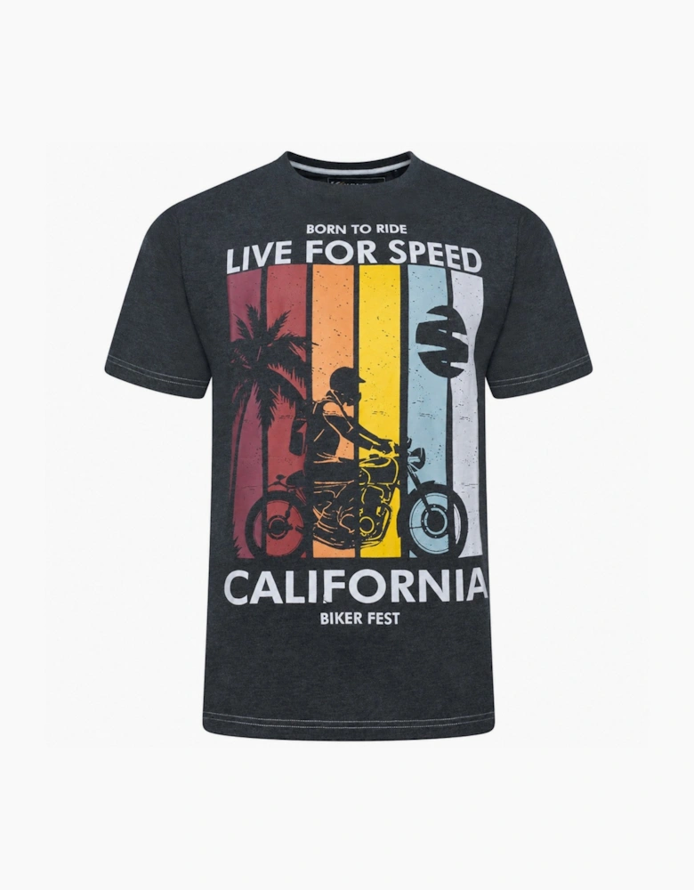 Kam Mens Big & Tall Live Speed California Short Sleeve T-Shirt
